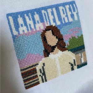 Lana del Rey hand stitched pull over